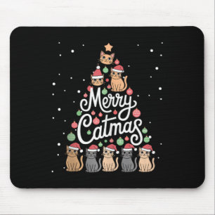 Tapis De Souris Chat Xmas Arbre Chats Arbre de Noël Marmas Catmas