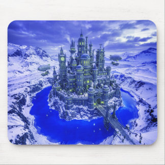 Tapis De Souris Château Steampunk Antarctique avec Douve