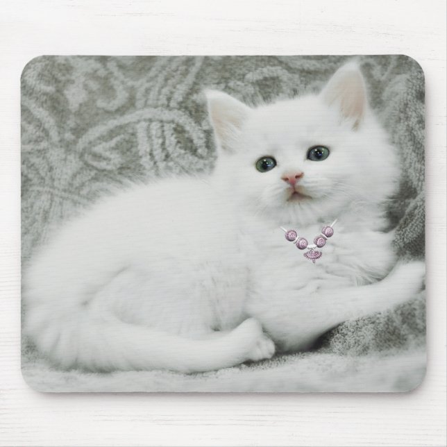 Tapis De Souris Chaton blanc (Devant)