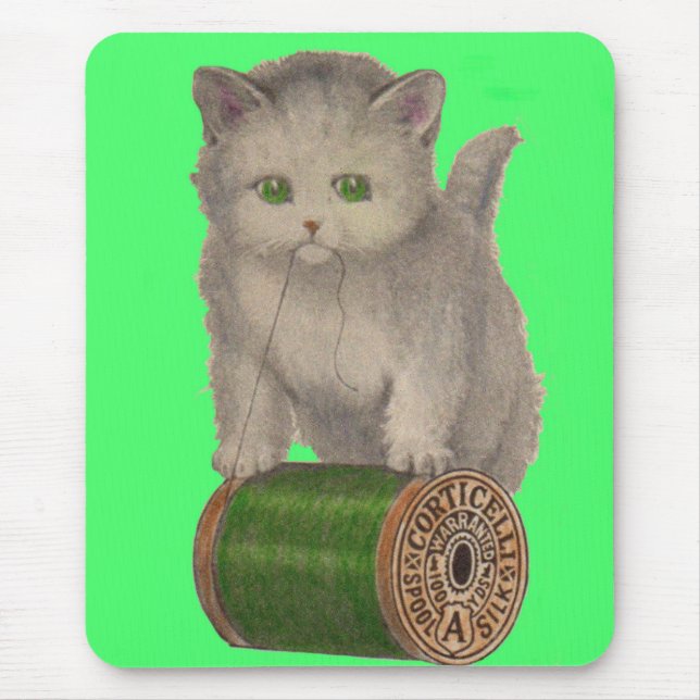 Tapis De Souris Chaton blanc Corticelli 1930 (Devant)