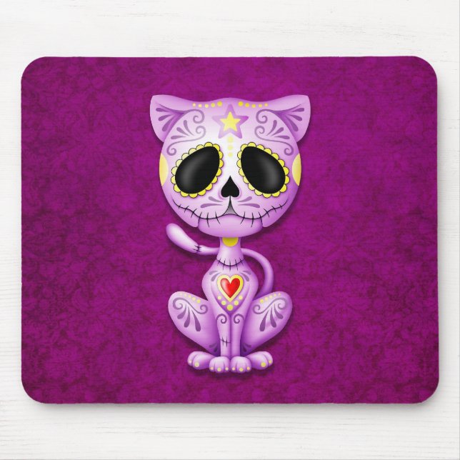 Tapis De Souris Chaton pourpre de sucre de zombi (Devant)
