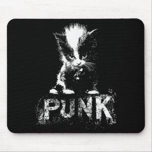 Tapis De Souris Chaton Punk Chat Avec Conception Gothique Nge Moha