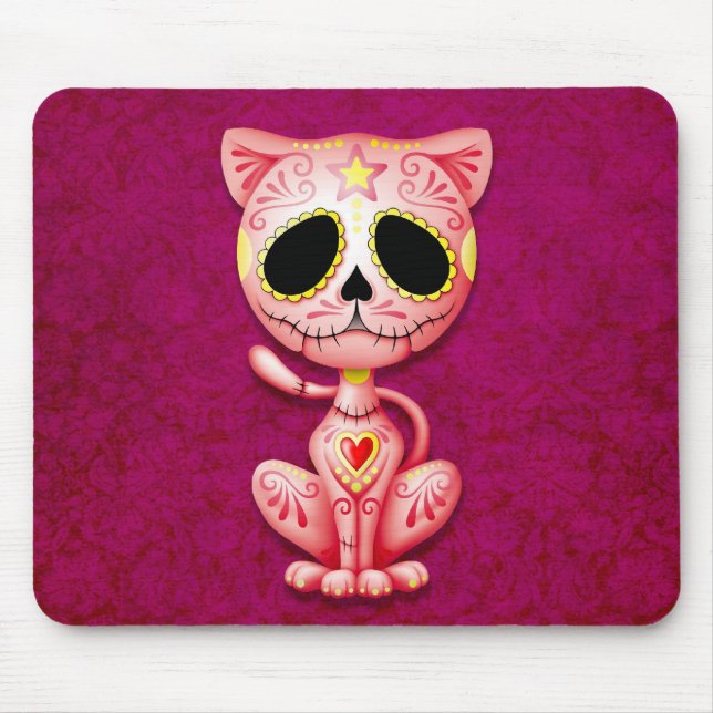 Tapis De Souris Chaton rose de sucre de zombi (Devant)