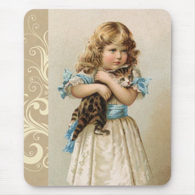 Tapis De Souris Chaton vintage (Devant)