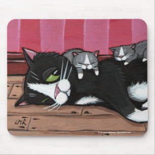 Tapis De Souris Chatons de garde d'enfants Mousepad de chat mignon