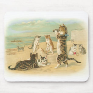 Tapis De Souris Chatons de plage