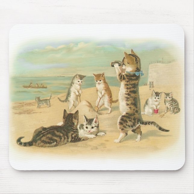 Tapis De Souris Chatons de plage (Devant)