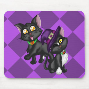 Tapis De Souris Chatons d'Halloween