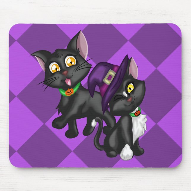 Tapis De Souris Chatons d'Halloween (Devant)