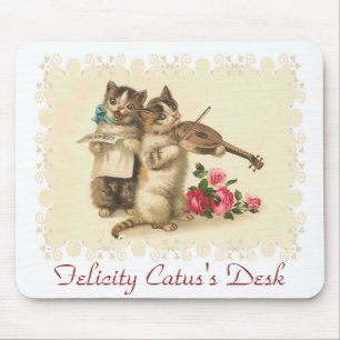 Tapis De Souris Chatons musicaux anthropomorphes personnalisables
