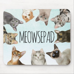 Tapis De Souris Chats amusants Meowsepad Cute Kittens