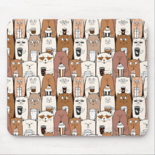 Tapis de souris Chats Café Cool
