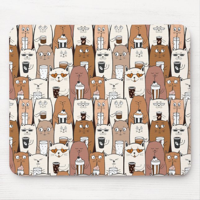 Tapis de souris Chats Café Cool (Devant)