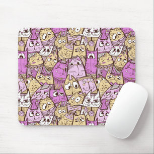Tapis De Souris Chats caricaturaux amusants