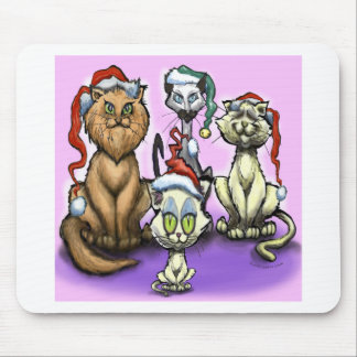 Tapis De Souris Chats Casquettes de Noël