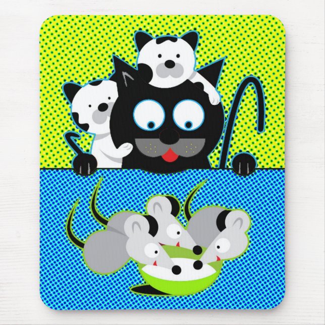 Tapis De Souris Chats contre souris Souris (Devant)