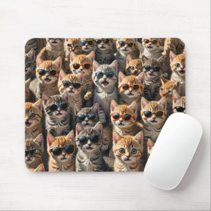 Tapis De Souris Chats cool portant des lunettes de soleil