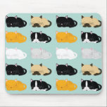 Tapis De Souris Chats couchés<br><div class="desc">Un motif de chats en sommeil adorable est équipé d'un tuxedo ou d'un chat bicolor,  d'un tabby gris,  d'un tabby orange,  d'un chat blanc,  d'un chat noir et d'un chat poupée en chiffon sur un arrière - plan vert menthe. Parfait pour les (fous) cats de votre vie.</div>