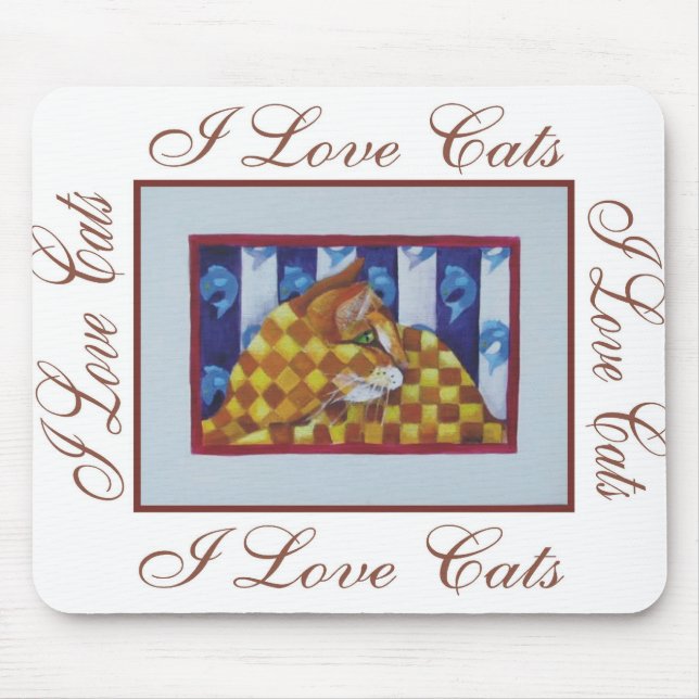 Tapis De Souris Chats d'amour de Graphic2i (Devant)