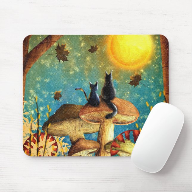 Tapis De Souris Chats de champignons (Avec souris)