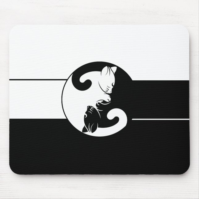 Tapis De Souris Chats de Yin yang (Devant)