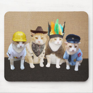 Tapis De Souris Chats drôles de village