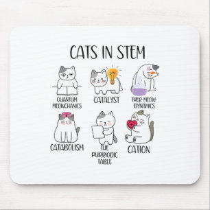 Tapis De Souris Chats en STEM Mème scientifique drôle Nerd Chat sc