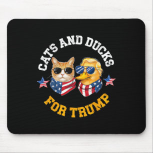 Tapis De Souris Chats et canards pour Trump 2024