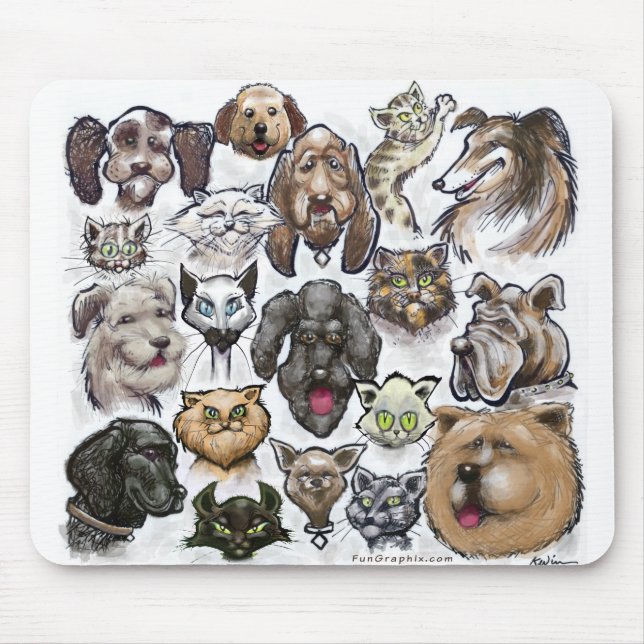 Tapis De Souris Chats et chiens (Devant)