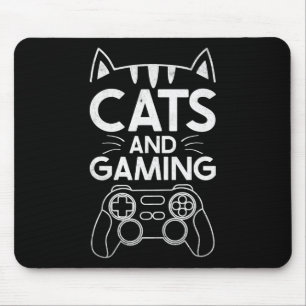 Tapis De Souris Chats Et Jeu Amusant Amoureux des chats Joueur-Cad