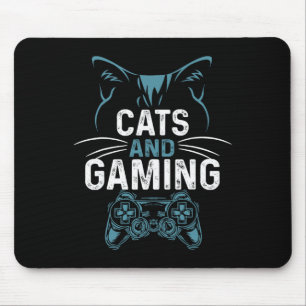 Tapis De Souris Chats Et Jeu Joli Amoureux des chats Jeu Vidéo Jeu