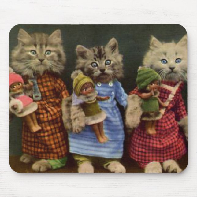 Tapis De Souris Chats et poupées (Devant)