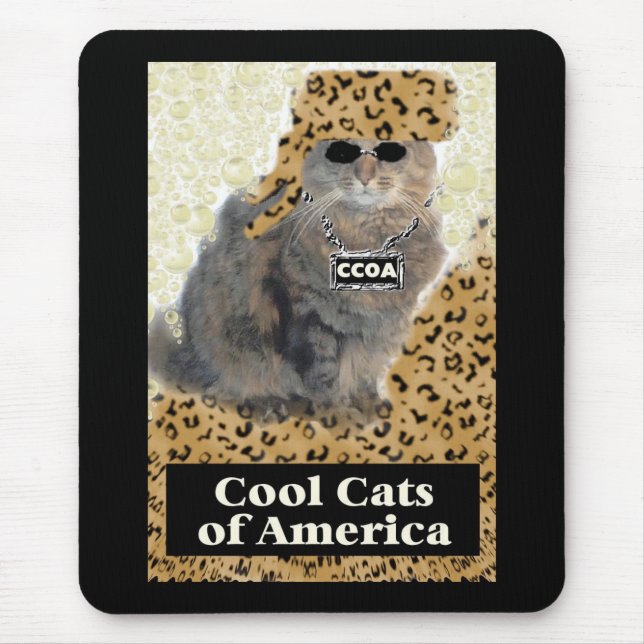 Tapis De Souris Chats frais de l'Amérique (Devant)