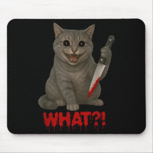 Tapis De Souris Chats noirs drôles d'Halloween Kitty quoi de sangl