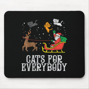 Tapis De Souris Chats pour tous Noël Chat Drôle Xmas Femmes