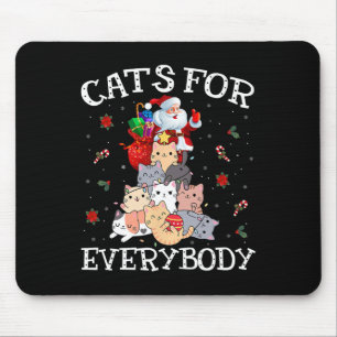Tapis De Souris Chats Pour Tous Noël Chat Fun Père Noël Xmas Pa