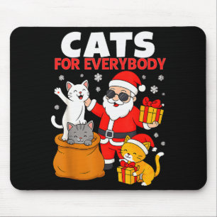 Tapis De Souris Chats pour tout le monde drôle de Noël Chat Xmas S