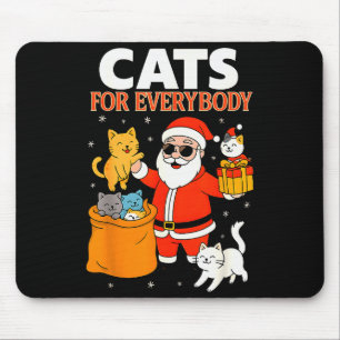 Tapis De Souris Chats pour tout le monde drôle de Noël Chat Xmas S
