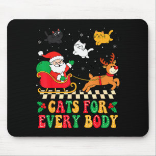 Tapis De Souris Chats pour tout le monde Noël Chat drôle Xmas Femm