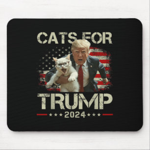 Tapis De Souris Chats Pour Trump 2024 - Votez Drôle Pour Trump - C
