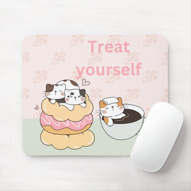 Tapis De Souris Chats qui se régalent (Avec souris)