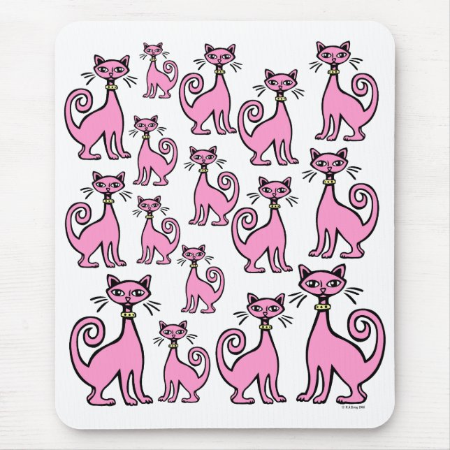 Tapis De Souris Chats rétro (Devant)