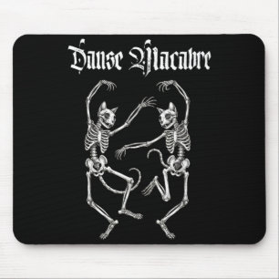 Tapis De Souris Chats squelettes de danse macabre art gothique d'H
