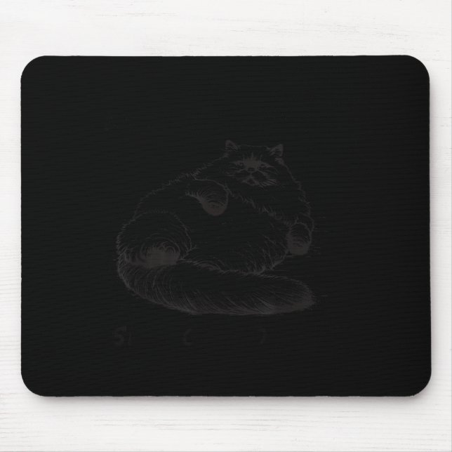 Tapis De Souris Chatte mère je ne suis que peau et os  (Devant)