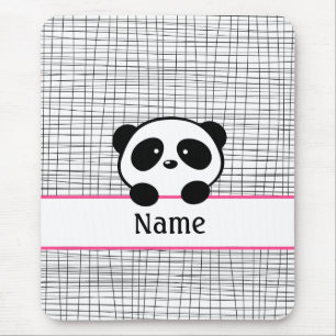 Tapis De Souris Chaud rose personnalisé Panda Ours Souris