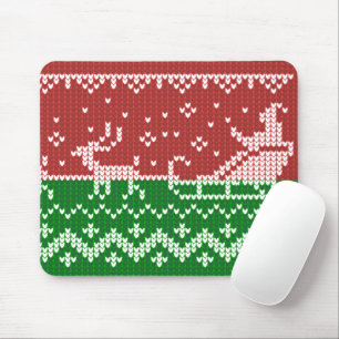Tapis De Souris Chaudron moche Le Père Noël traîne et rennes