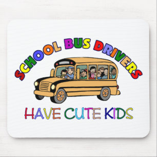 Tapis De Souris Chauffeur d'autobus scolaire Mousepad