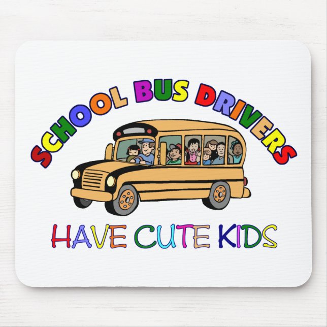Tapis De Souris Chauffeur d'autobus scolaire Mousepad (Devant)
