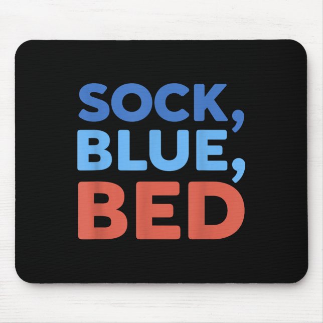 Tapis De Souris Chaussette Bleue Lit Mème Drôle _1  (Devant)