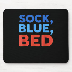 Tapis De Souris Chaussette Lit Bleu Mème Drôle